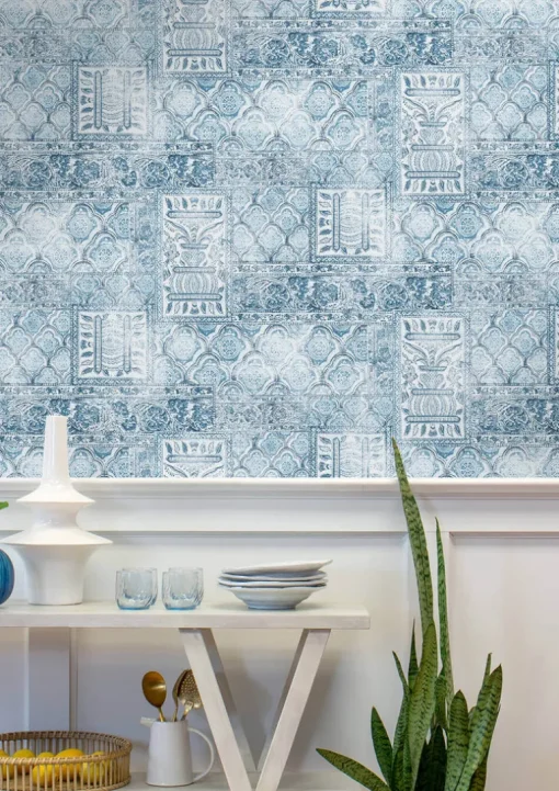 NextWall Patchwork Peel & Stick Wallpaper - Blue