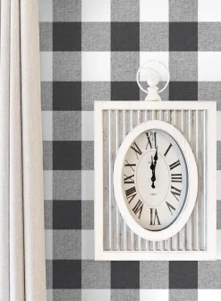 NextWall Picnic Plaid Peel & Stick Wallpaper - Black