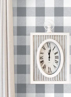 NextWall Picnic Plaid Peel & Stick Wallpaper - Gray