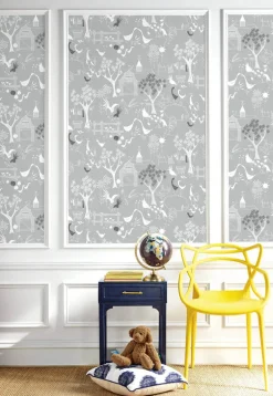 NextWall Rise and Shine Peel & Stick Wallpaper - Gray