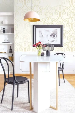 NextWall Sketched Damask Peel & Stick Wallpaper - Gold
