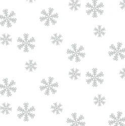 NextWall Snowflakes Holiday Peel & Stick Wallpaper - Metallic Silver