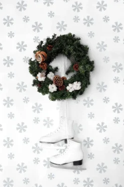 NextWall Snowflakes Holiday Peel & Stick Wallpaper - Metallic Silver