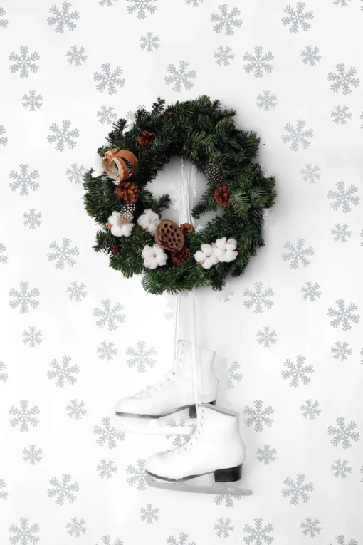 NextWall Snowflakes Holiday Peel & Stick Wallpaper - Metallic Silver