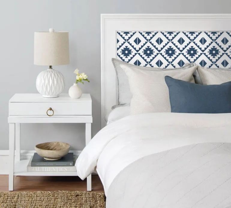 NextWall Southwest Tile Peel & Stick Wallpaper - Blue & White