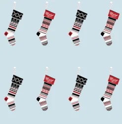 NextWall Stockings Holiday Peel & Stick Wallpaper - Powder Blue