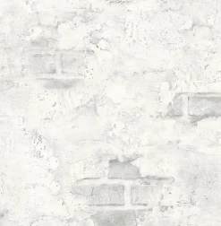NextWall Stucco Brick Peel & Stick Wallpaper - Gray