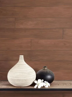 NextWall Teak Planks Peel & Stick Wallpaper - Brown