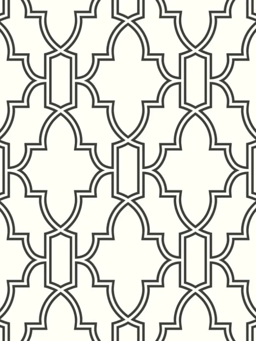 NextWall Tile Trellis Peel & Stick Wallpaper - Black & White