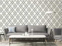 NextWall Tile Trellis Peel & Stick Wallpaper - Black & White