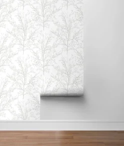 NextWall Tree Branches Peel & Stick Wallpaper - Gray