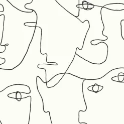 Pablo Portraits Peel & Stick Wallpaper - Black & White