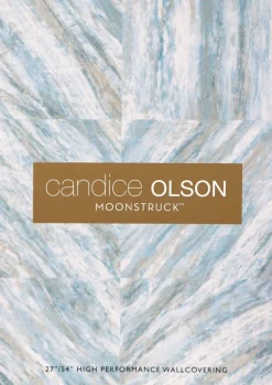 54" inch Candice Olson Moonstruck Cosmos Wallpaper - White