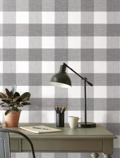 54" Magnolia Home High Performance Weft & Weave Wallpaper - Charcoal