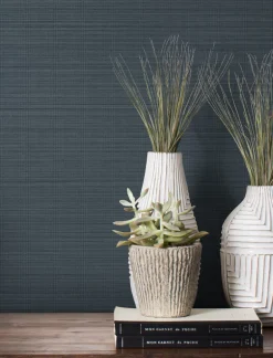 54" Magnolia Home High Performance Loomed Wallpaper - Indigo