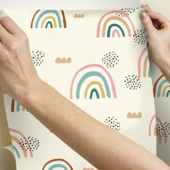Rainbow's End Peel & Stick Wallpaper - Cream