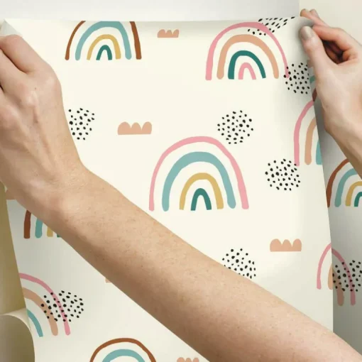 Rainbow's End Peel & Stick Wallpaper - Cream
