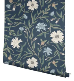 Rifle Paper Co. Aster Wallpaper - Navy