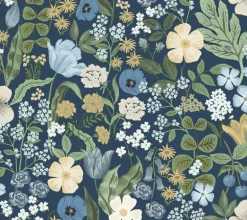 Rifle Paper Co. Blossom Wallpaper - Navy