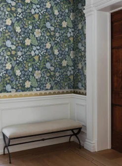 Rifle Paper Co. Blossom Wallpaper - Navy