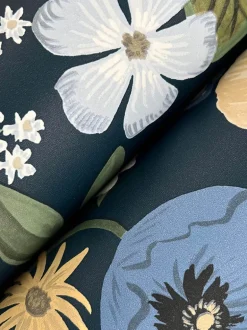 Rifle Paper Co. Blossom Wallpaper - Navy