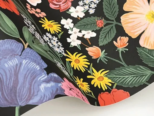 Rifle Paper Co. Blossom Wallpaper - Black