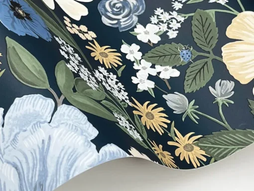 Rifle Paper Co. Blossom Wallpaper - Navy