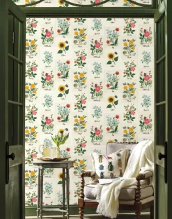 Rifle Paper Co. Botanical Prints Wallpaper - Red & Yellow