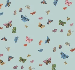 Rifle Paper Co. Butterfly House Wallpaper - Light Blue