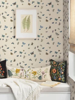Rifle Paper Co. Butterfly House Peel & Stick Wallpaper - Linen