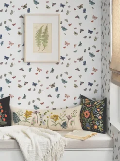 Rifle Paper Co. Butterfly House Peel & Stick Wallpaper - White