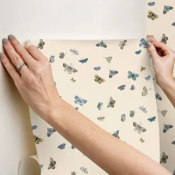 Rifle Paper Co. Butterfly House Peel & Stick Wallpaper - Linen