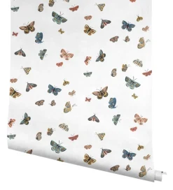 Rifle Paper Co. Butterfly House Peel & Stick Wallpaper - White