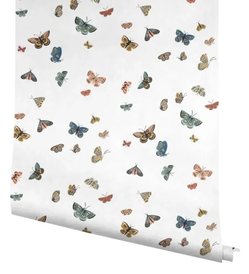 Rifle Paper Co. Butterfly House Peel & Stick Wallpaper - White