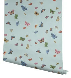 Rifle Paper Co. Butterfly House Wallpaper - Light Blue