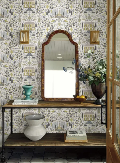 Rifle Paper Co. Camont Wallpaper - Linen & Gold
