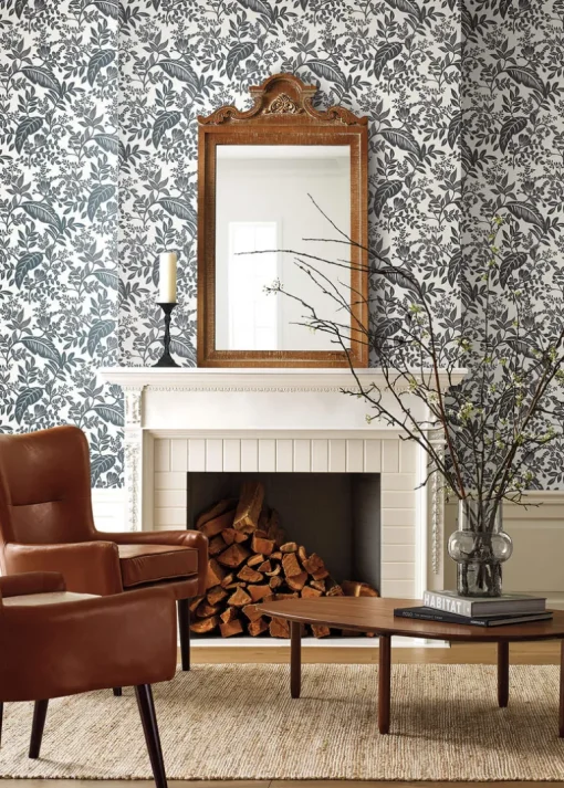 Rifle Paper Co. Canopy Wallpaper - Black & White