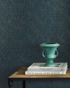 Rifle Paper Co. Champagne Dots Wallpaper - Gold & Navy