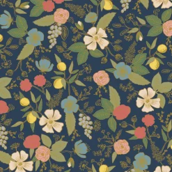 Rifle Paper Co. Colette Peel & Stick Wallpaper - Navy