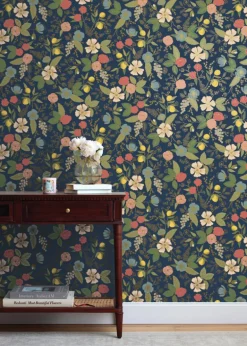 Rifle Paper Co. Colette Peel & Stick Wallpaper - Navy