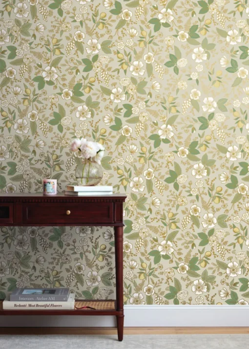 Rifle Paper Co. Colette Peel & Stick Wallpaper - Linen