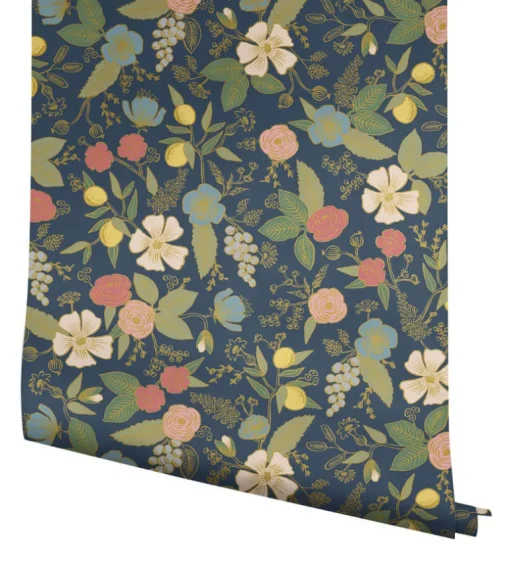 Rifle Paper Co. Colette Peel & Stick Wallpaper - Navy