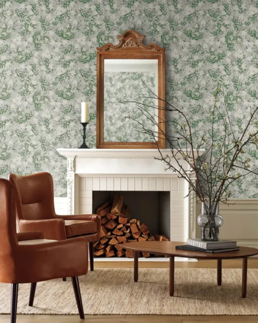 Rifle Paper Co. Cornflower Wallpaper - Gray