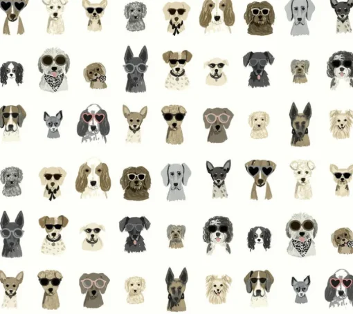 Rifle Paper Co. Dog Days Peel & Stick Wallpaper - Grey