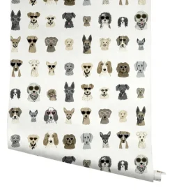 Rifle Paper Co. Dog Days Peel & Stick Wallpaper - Grey