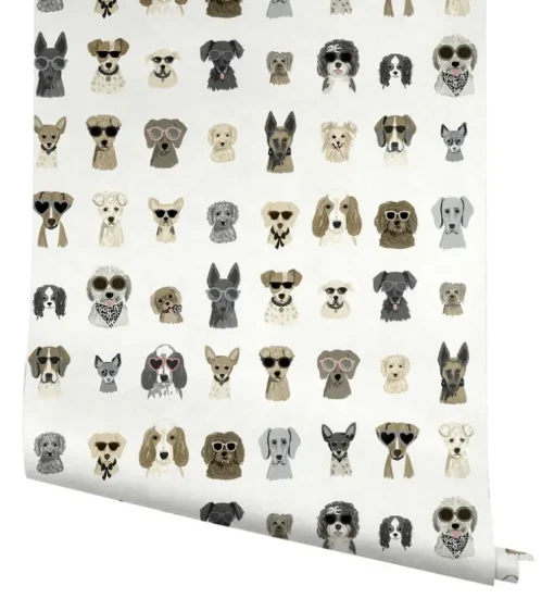 Rifle Paper Co. Dog Days Peel & Stick Wallpaper - Grey
