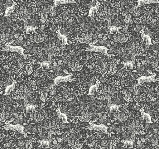 Rifle Paper Co. Fable Wallpaper - Black & White