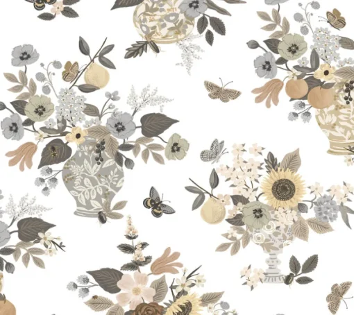 Rifle Paper Co. Flower Studies Wallpaper - Linen