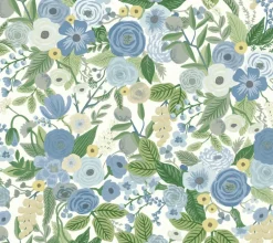 Rifle Paper Co. Garden Party Peel & Stick Wallpaper - Blue & Green
