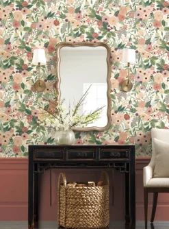 Rifle Paper Co. Garden Party Peel & Stick Wallpaper - Burgundy